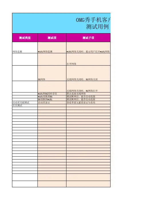 手机客户端测试用例