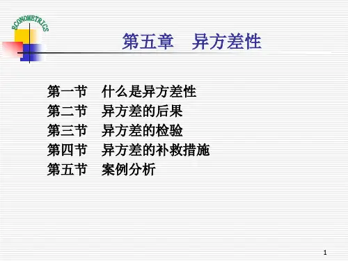 庞浩 计量经济学5第五章  异方差性