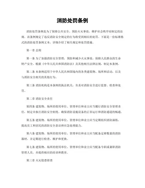 消防处罚条例
