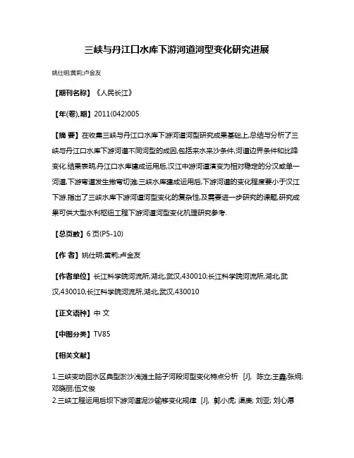 三峡与丹江口水库下游河道河型变化研究进展