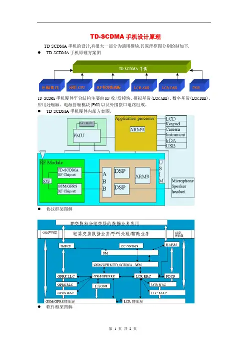 TD手机设计原理