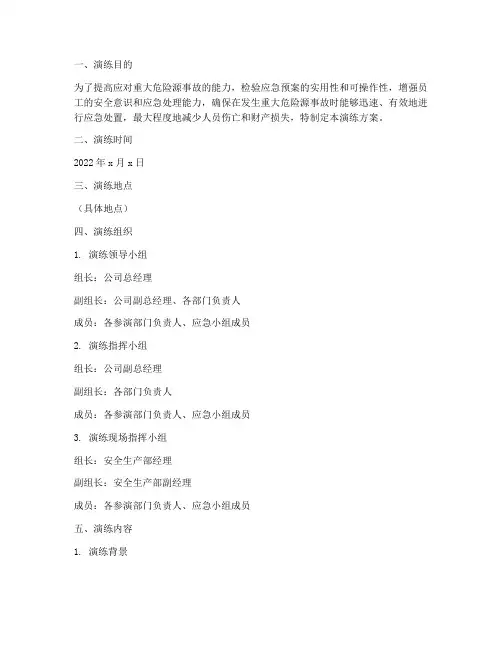 重大危险源应急预案_演练