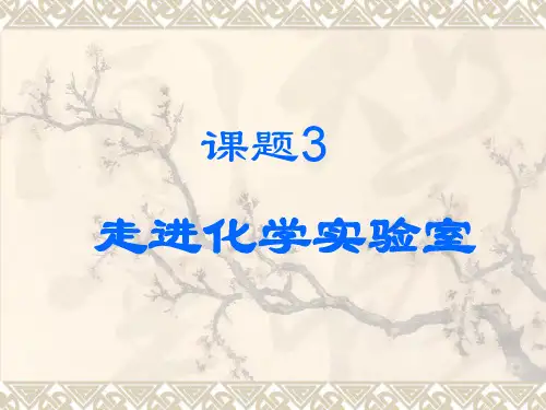 鲁教版九年级上册化学《到实验室去：实验基本技能训练(一)》(一等奖课件)