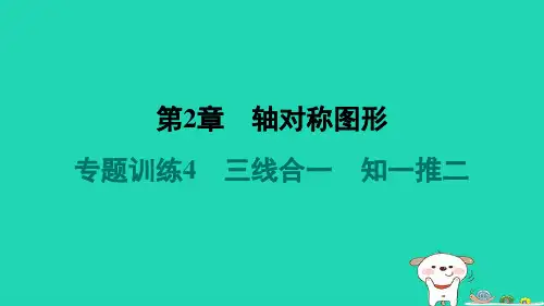 八年级数学上册第2章轴对称图形专题训练4三线合一知一推二习题课件新版苏科版