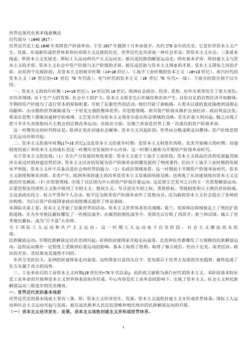 世界近现代史基本线索概论