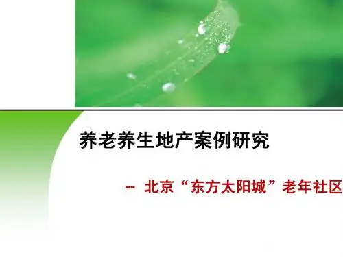 北京东方太阳城养老地产研究