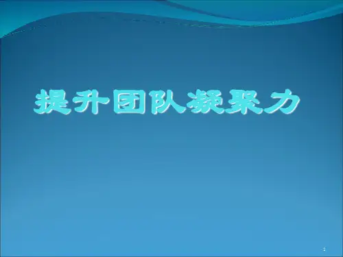 团队凝聚力课件