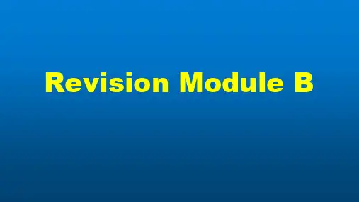 初一英语(外研版)Revision Module B