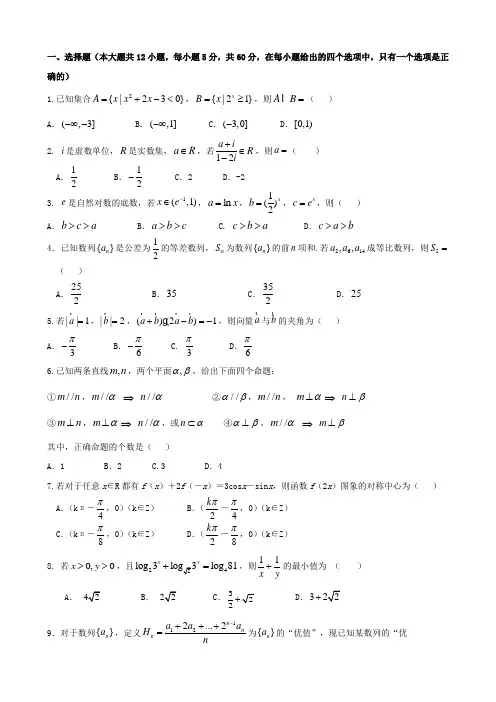 湖南省邵东县创新实验学校高三第五次月考试题理(数学)