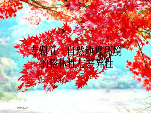 高考地理二轮复习第1部分专题5自然地理环境的整体性与差异性课件高三全册地理课件