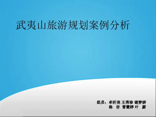 武夷山景区项目规划