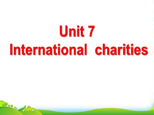 牛津译林版八年级下册Unit 7《Intemational charities》ppt课件