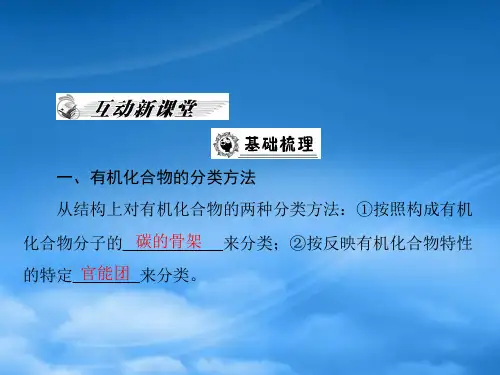 高中化学第一章第一节有机化合物的分类课件新人教选修5.ppt
