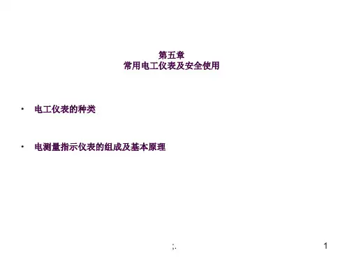 常用的电工仪表及安全使用ppt课件