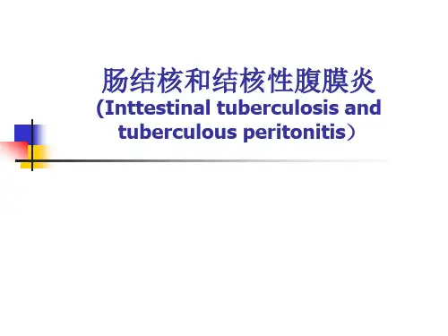 肠结核和结核性腹膜炎 PPT精品课件