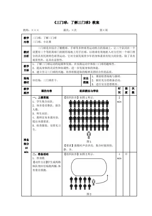 《三门球：了解三门球》教案