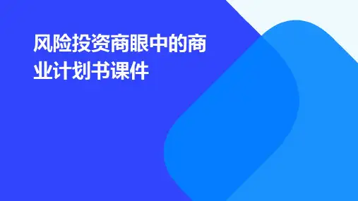 风险投资商眼中的商业计划书课件