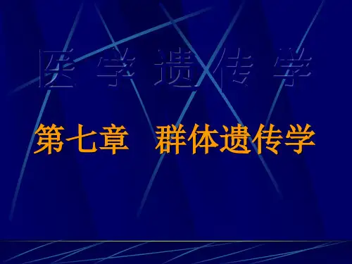 第七章    群体遗传学