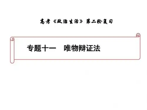 高考政治专题—辩证法 PPT课件