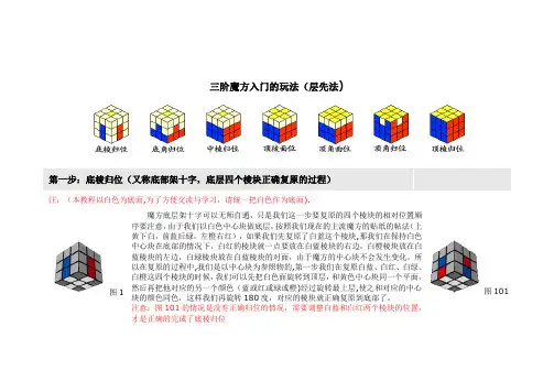 三阶魔方入门的玩法图解(层先法)
