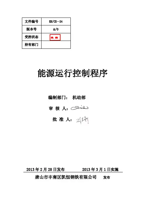 能源运行控制程序