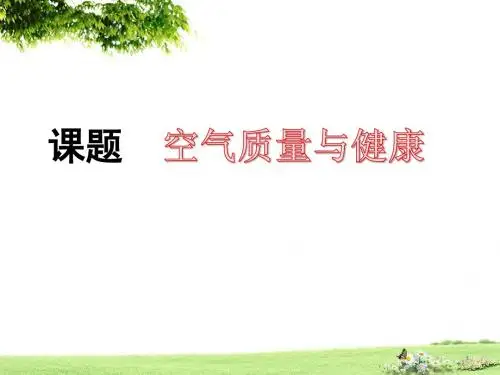 空气质量与健康ppt课件