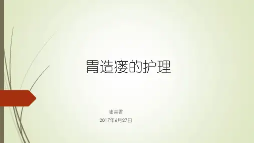 胃造瘘的护理