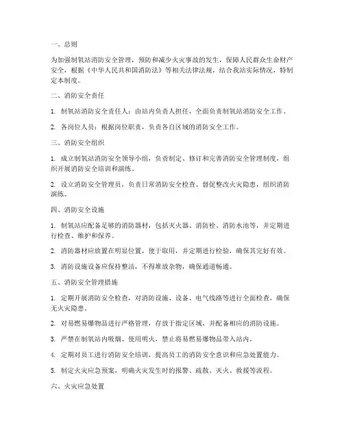 制氧站消防安全管理制度