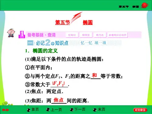 高考总复习(北师大版)数学(文)【配套课件】第八章第五节 椭圆(42张PPT)