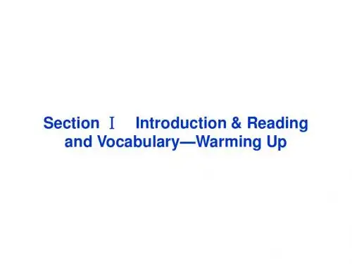 2013年外研英语选修7课件：Module2SectionⅠ