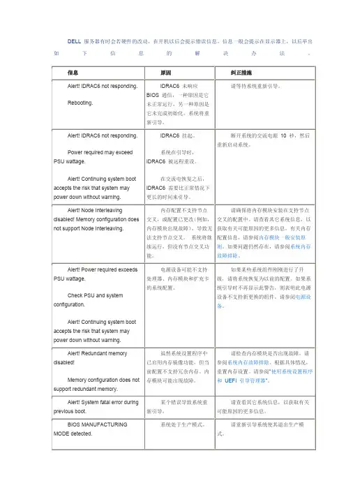 DELL服务器系统提示错误解决的若干办法