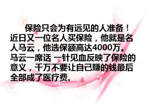 马云讲保险13页