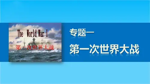 高二历史人民版选修3课件1.2 第一次世界大战的经过