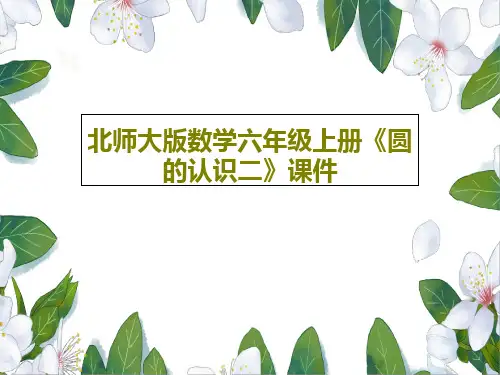 北师大版数学六年级上册《圆的认识二》课件共24页文档
