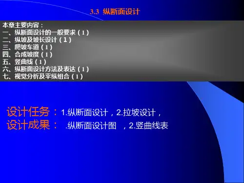 纵断面设计竖曲线
