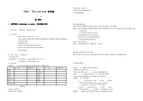 Unit2Thisismysister导学案