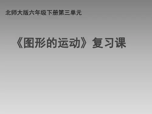 北师大版小学六年级数学下册《图形的运动》复习课件8张