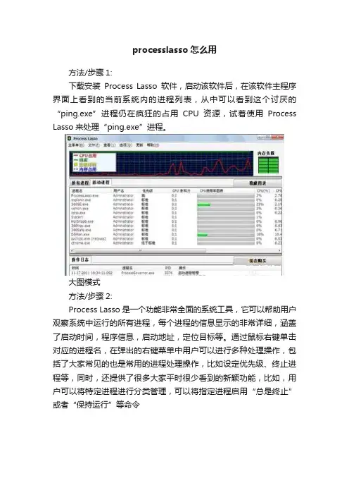 processlasso怎么用