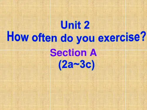 Unit2Section A 2a-3c课件 人教版英语八年级上册