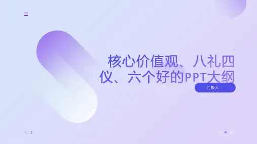 核心价值观、八礼四仪、六个好