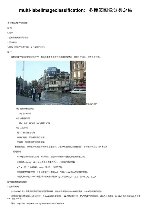 multi-labelimageclassification：多标签图像分类总结