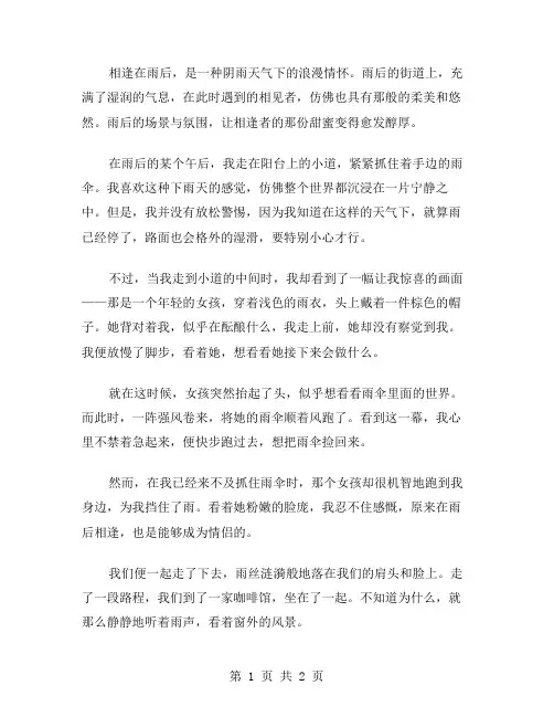 相逢在雨后作文范文