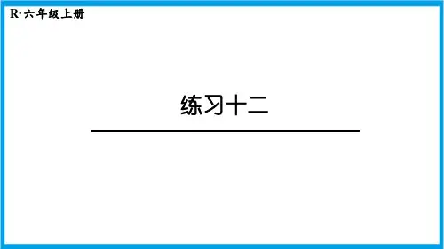 人教版六年级上册数学(新插图) 练习十二 教学课件