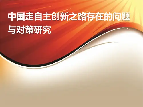 中国走自主创新道路存在的问题