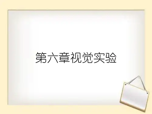 第六章视觉实验