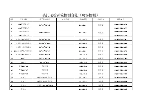 检测试验台账