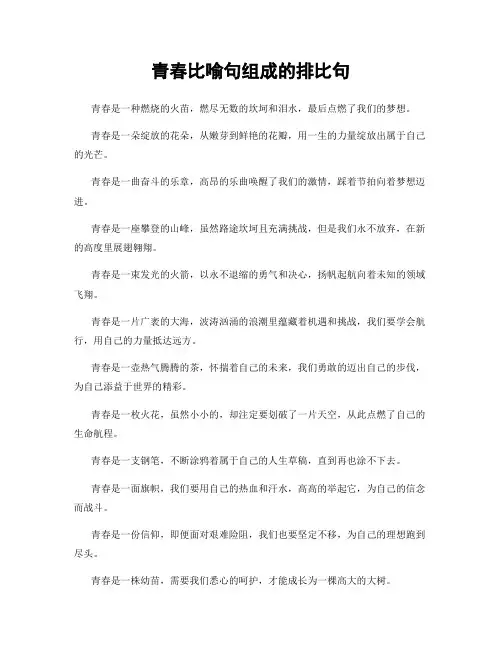 青春比喻句组成的排比句