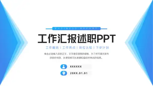 工作汇报述职报告项目总结新人入职竞聘演讲PPT模板