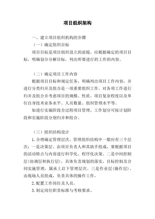 项目组织架构