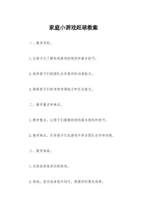 家庭小游戏赶球教案